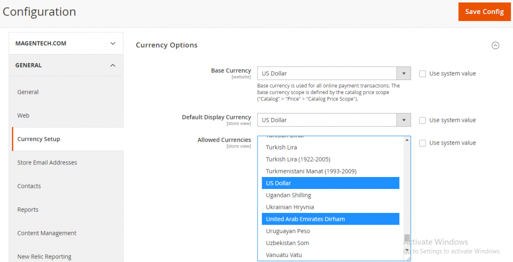 magento currency converter api