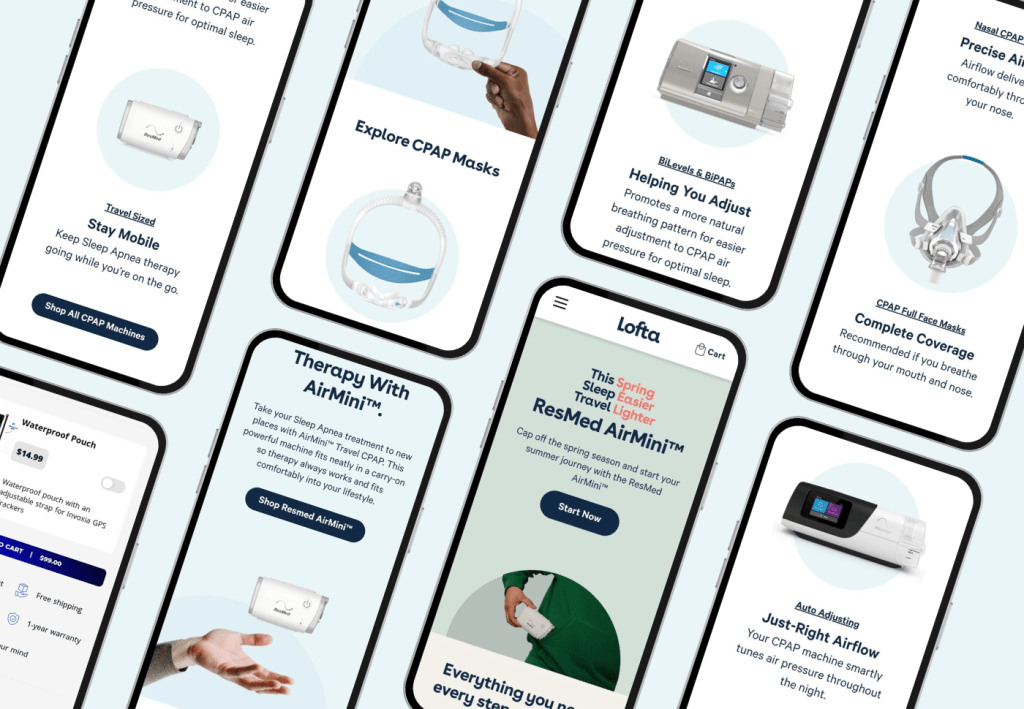 Lofta sleep health shopify website developed by webiators