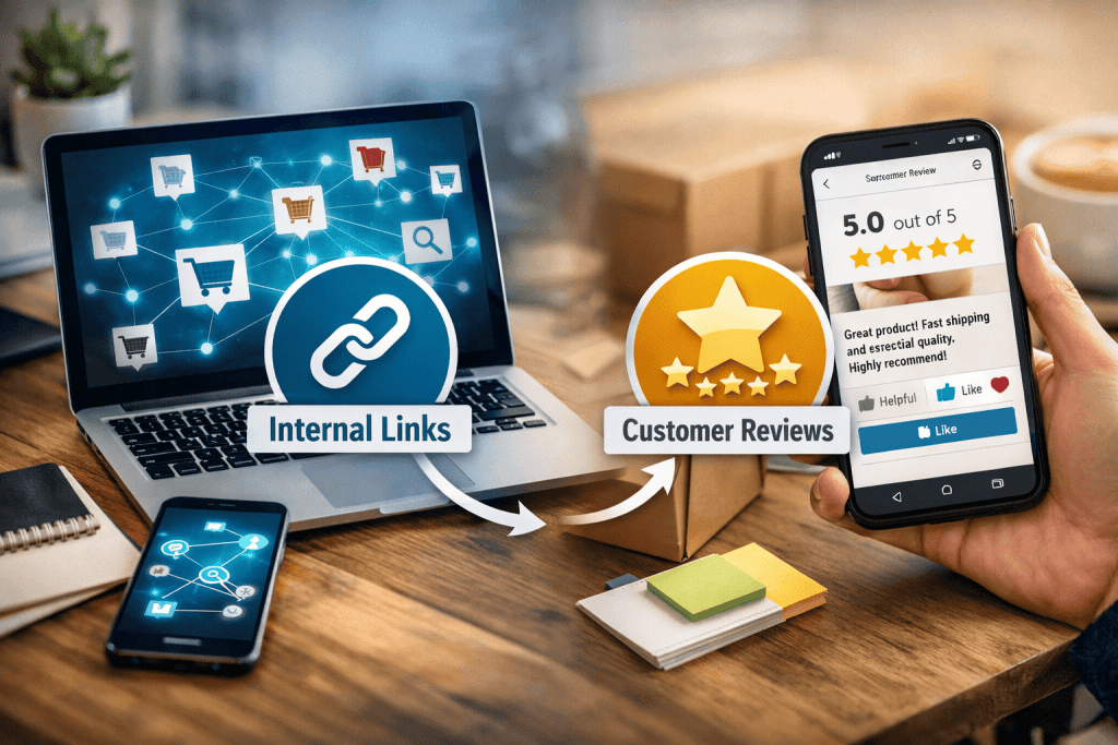 Importance of Internal Links and Customer Reviews for E-commerce SEO