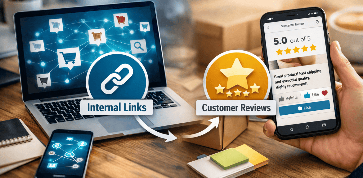 Importance of Internal Links and Customer Reviews for E-commerce SEO