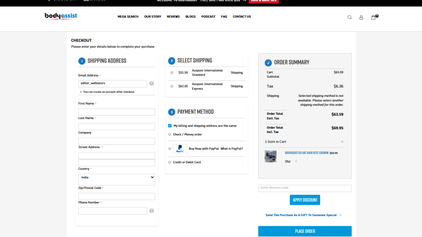 Cart & Checkout