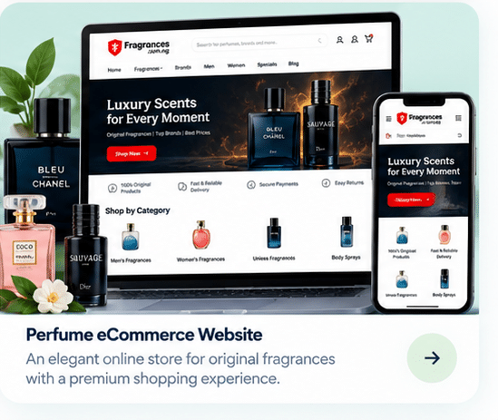 Fragrances perfume e-commerce website